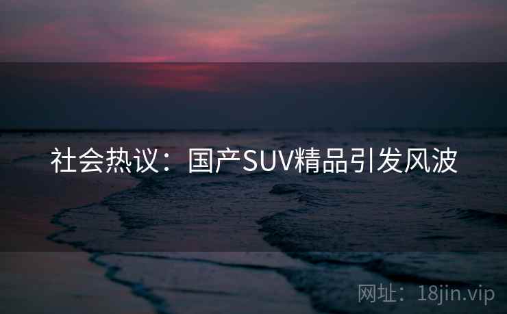 社会热议:国产SUV精品引发风波 社会热议:国产SUV精品引发风波